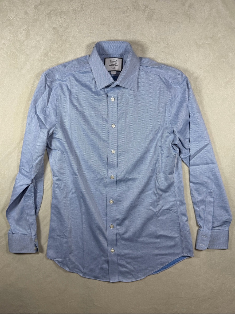 Charles Tyrwhitt Slim Fit 15 33 Non-Iron Light Blue Dress Shirt